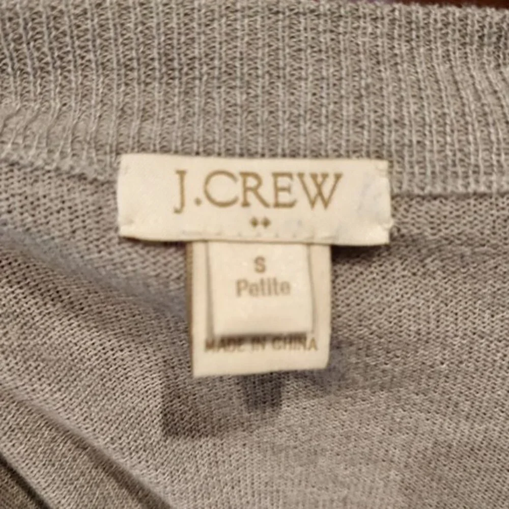 JCrew Factory Gray Crew Neck Wool Blend Sweater SP